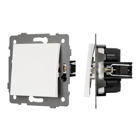 Механизм выключателя одноклавишный проходной SWT-MKP1-PL-WH-V (250V, 10A) (Arlight, -)
