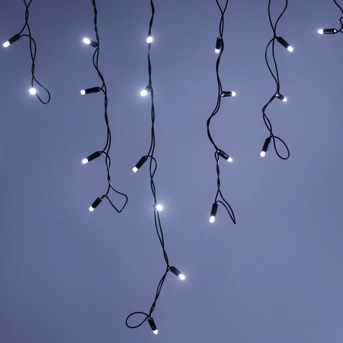 Светодиодная гирлянда ARD-EDGE-CLASSIC-2400x600-BLACK-88LED-MILK-FLASH White (230V, 6W) (Ardecoled, IP65)