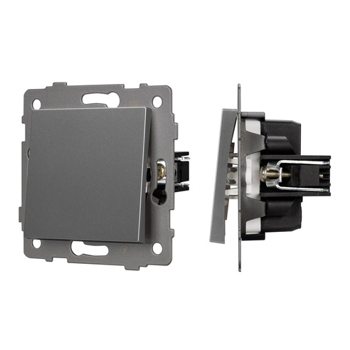 Механизм выключателя одноклавишный проходной SWT-MKP1-PL-GR-V (250V, 10A) (Arlight, -)