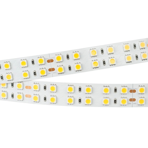 Лента светодиодная RT 2-5000 24V Warm2700 2x2 (5060, 720 LED, LUX) (Arlight, 34.4 Вт/м, IP20)