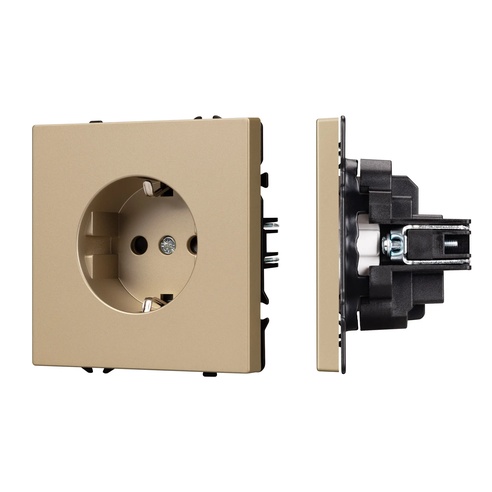 Механизм электрической розетки SCT-NOBE-MEU1-SFPL-GD (230V, 16A) (Arlight, -)