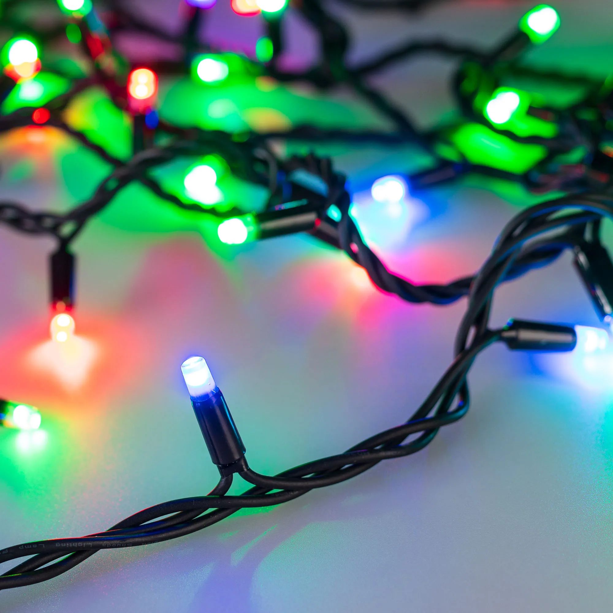 Светодиодная гирлянда ARD-STRING-PRO-10000-BLACK-100LED-LIVE RGB-DMX (24V, 10W) (Ardecoled, IP65) - изображение товара