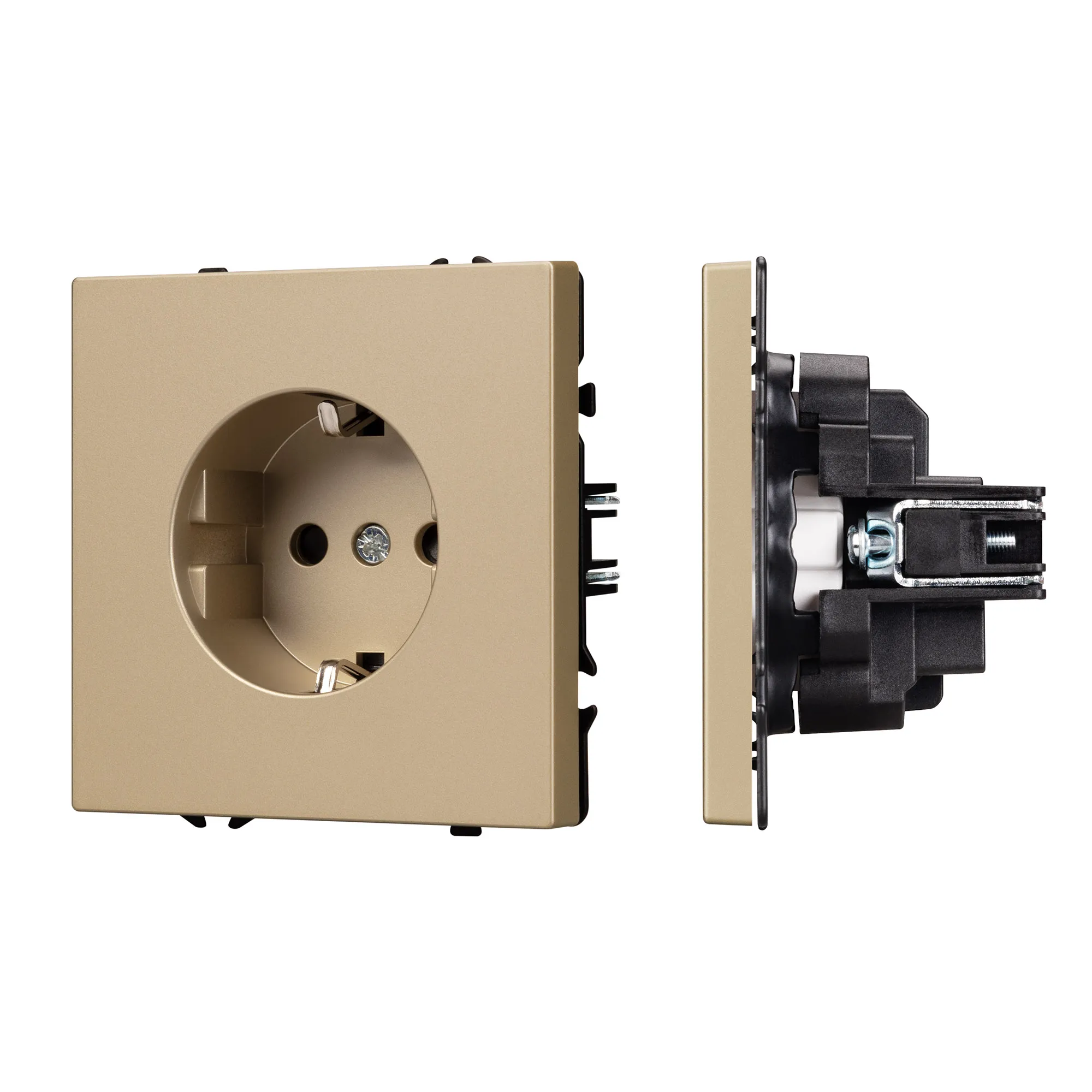 Механизм электрической розетки SCT-NOBE-MEU1-SFPL-GD (230V, 16A) (Arlight, -) - изображение товара