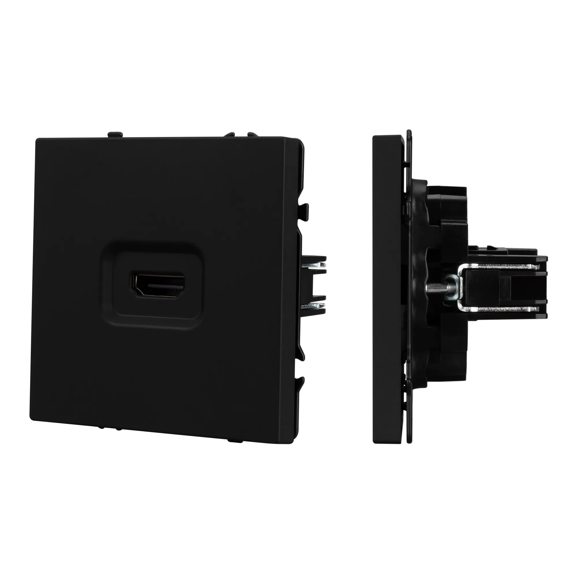 Механизм HDMI розетки SCT-NOBE-MHD1-SFPL-BK (Arlight, Черный оникс) - изображение товара